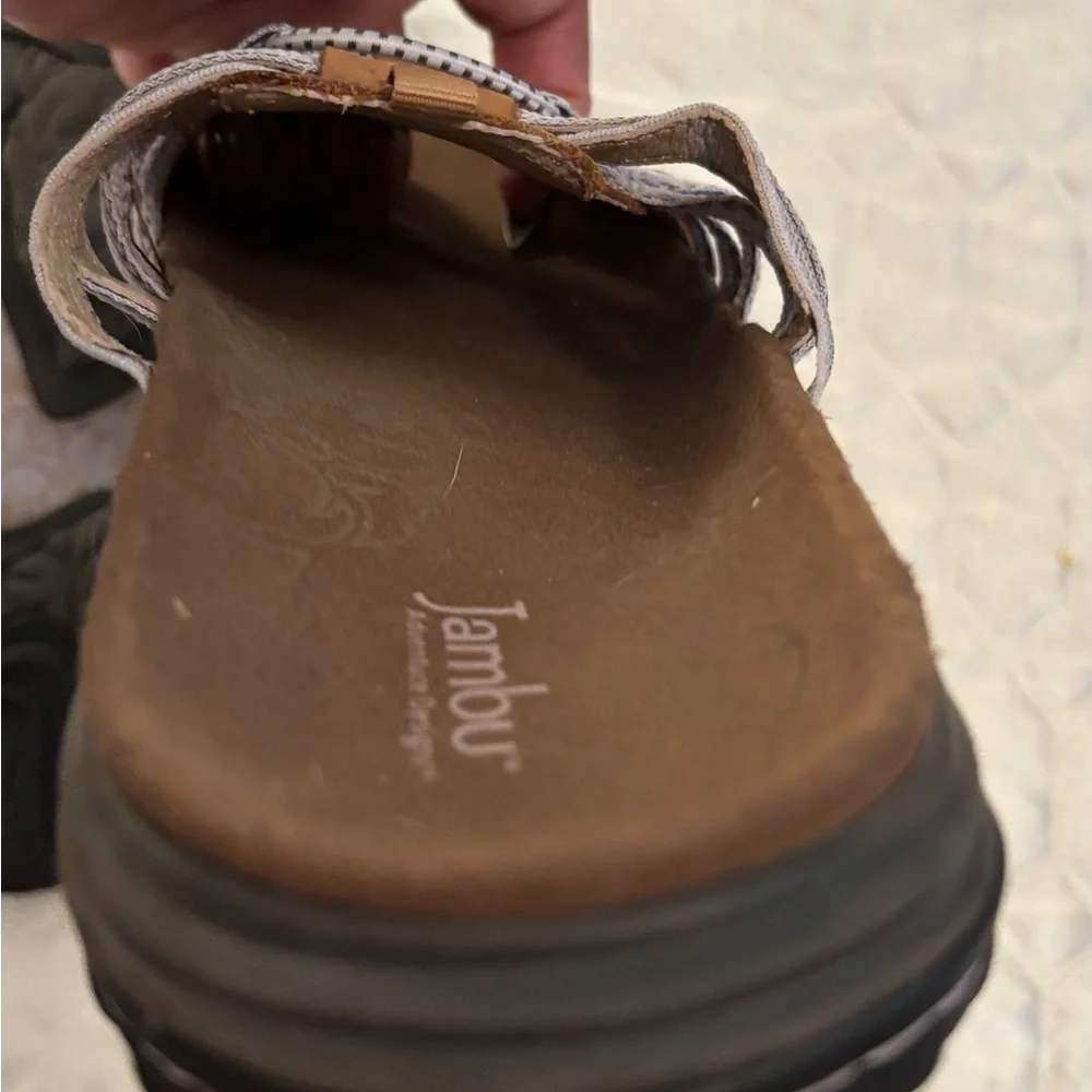 Jambu Women's Tan and Gray Strappy Sandals - Picture 5 of 5